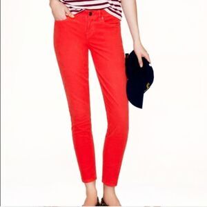 J Crew Matchstick Corduroy Jeans Women's 25 Regular Cherry Red Soft